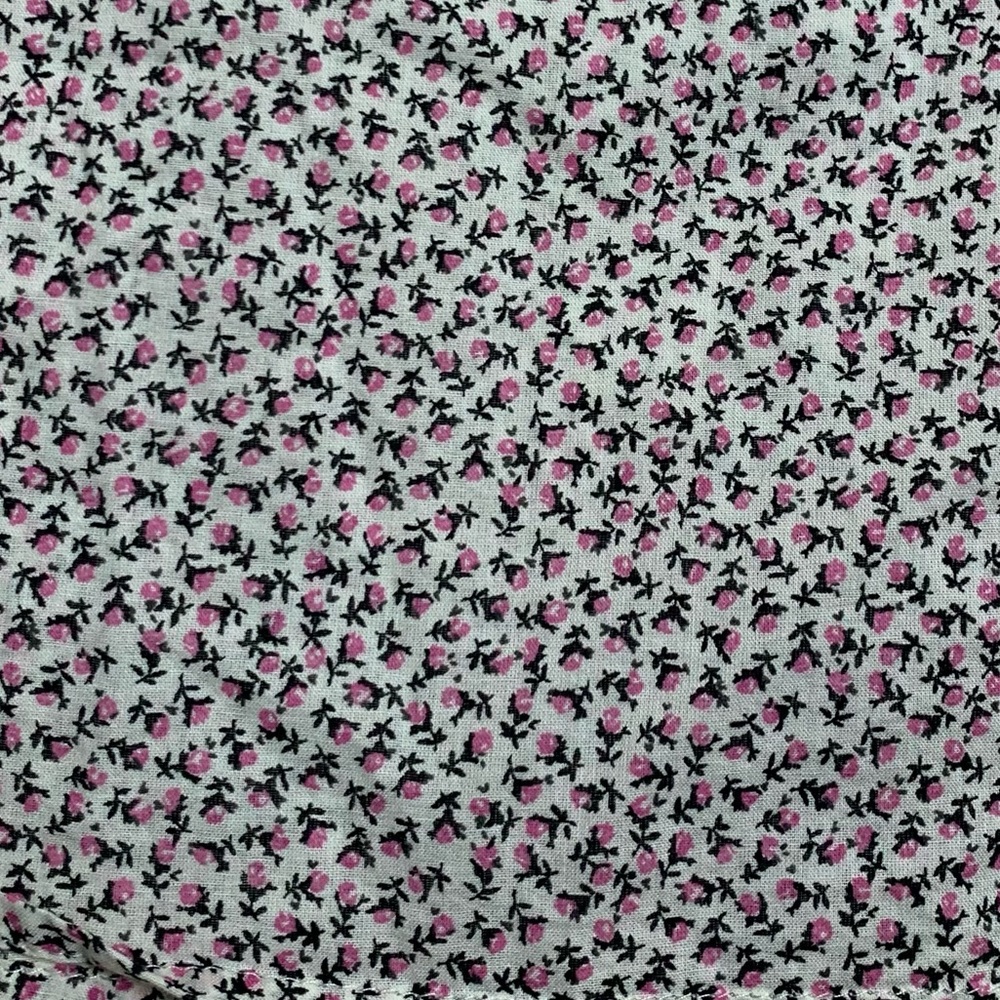 LOFT Ann Taylor Ditsy Floral Cotton Hidden Button Down Blouse Top Large Petite - Picture 4 of 8